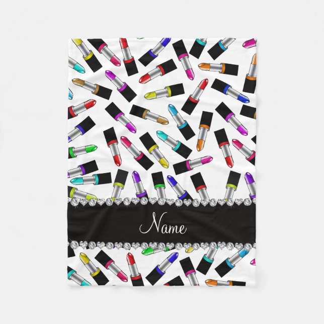 Personalisierter weißer fleecedecke (Vorderseite)