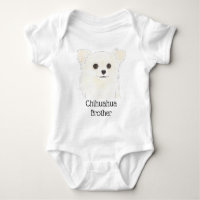 Personalisierter weißer, langhaariger Chihuahua Hu