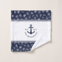 Personalisierter Weißer Navy-Blauanker
