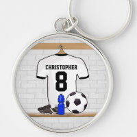 Personalisierter weißer schwarzer Fußball-Fußball
