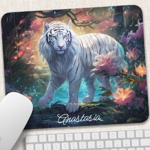 Personalisierter Weißer Tiger Mousepad