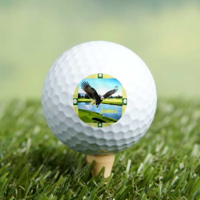 Personalisierter Weißkopfseeadler Golfball (Insitu T-Shirt)