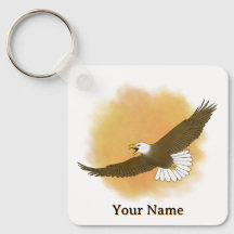 Personalisierter Weißkopfseeadler Orange Hintergru