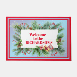 Personalisierter Welcome Holiday Botanicals Doorma Fußmatte