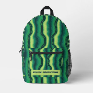 Personalisierter welliger Streifen-Rucksack Bedruckter Rucksack