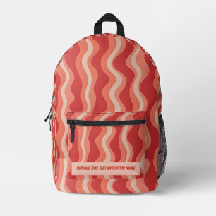 Personalisierter welliger Streifen-Rucksack Bedruckter Rucksack