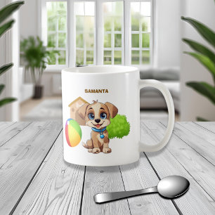 Personalisierter Welpen-Becher Kaffeetasse