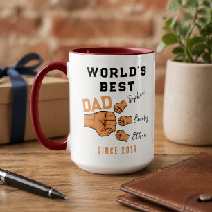 Personalisierter WELT BESTER VATER Vatertag Tasse