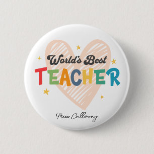Personalisierter Weltbester Lehrer Button