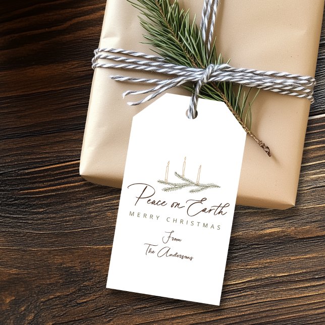 Personalisierter Weltfrieden Weihnachten Geschenkanhänger (Von Creator hochgeladen)