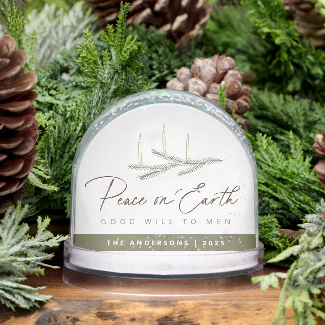 Personalisierter Weltfrieden Weihnachten Schneekugeln (Winter)