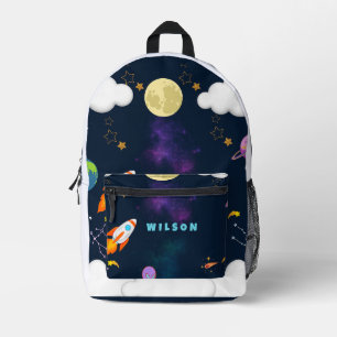 Personalisierter Weltraum-Rucksack für Kinder Bedruckter Rucksack
