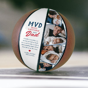 Personalisierter „Wertvollster Vater“ Foto-Basketb Basketball