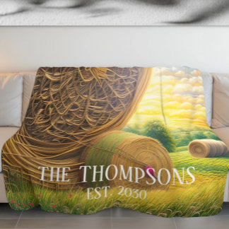 Personalisierter Western Landschaft Fleecedecke