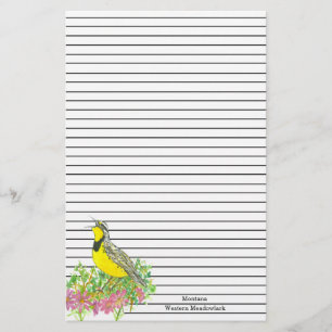 Personalisierter Western Meadowlark Letter Writing Briefpapier