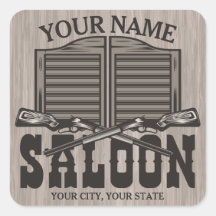 Personalisierter Western Rifle Guns Old Saloon Bar