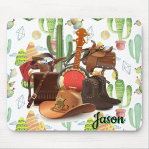 Personalisierter Western Sheriff Mousepad