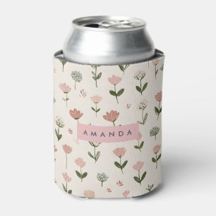 Personalisierter Whimsical Blush Gartenstil Dosenkühler