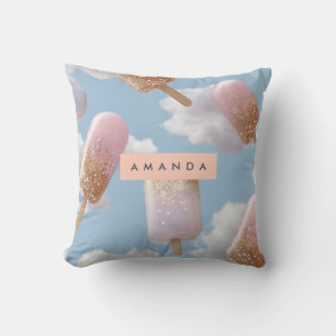 Personalisierter Whimsical Glitzer Popsim Muster Kissen
