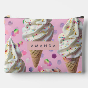 Personalisierter  Whimsischer Pastell-Eiscreme-Tra Zubehörtasche