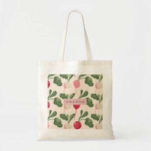 Personalisierter Whimsischer Pastell-Rettich-Garte Tragetasche