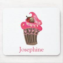 Personalisierter Whimsy Pink Cupcake Maus Pad