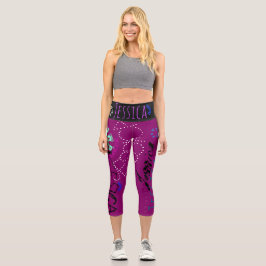 Personalisierter Wiederholname für 7 Farben auswäh Capri Leggings