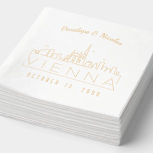 Personalisierter Wiener Hochzeitspazierweg Napkins Servietten Mit Folie