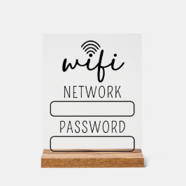 Personalisierter WiFi-Konto-Status des Kunden Acrylschild
