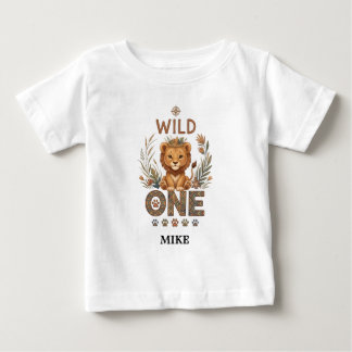 Personalisierter Wild One erster Baby-Geburtstag L Baby T-shirt