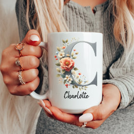 Personalisierter Wildblumen-Mug für Frauen oder Mü Tasse