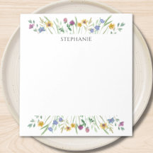 Personalisierter Wildblumen-Notizblock