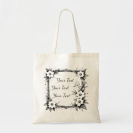 Personalisierter Wildblumen-Rahmen-Tote Tragetasche