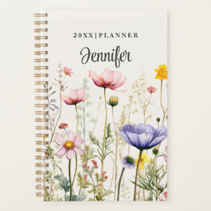 Personalisierter Wildblumenplaner   Benutzerdefini Planer