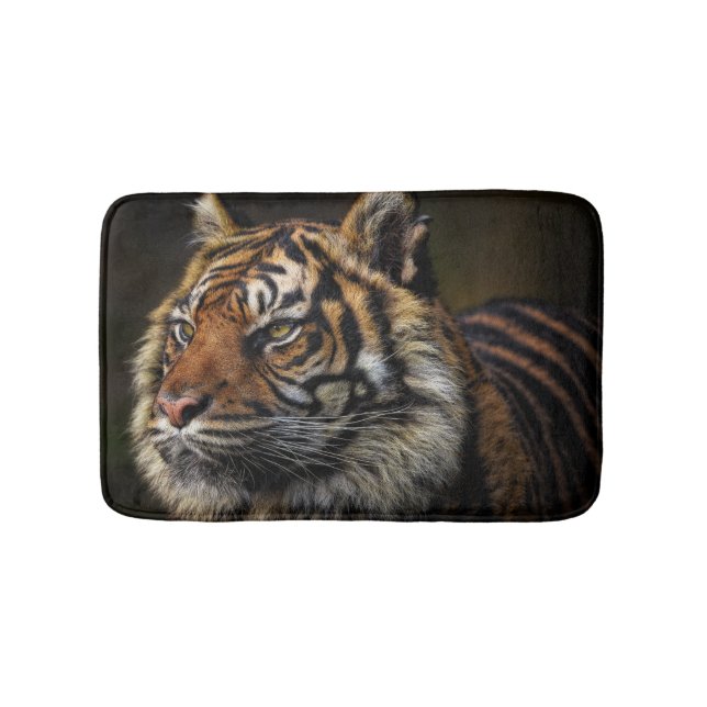 Personalisierter Wilder Tier Tiger Badematte (Vorderseite)