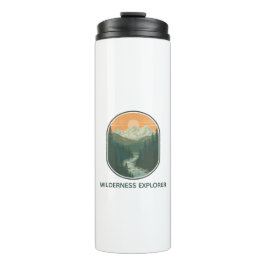 Personalisierter Wilderness Explorer Retro-Berg Thermosbecher