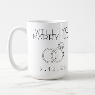 Personalisierter Wille heiraten Sie uns? Kaffeetasse