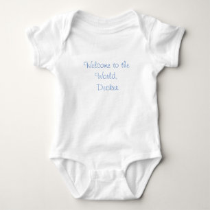 Personalisierter "Willkommen zur Welt" Baby Strampler