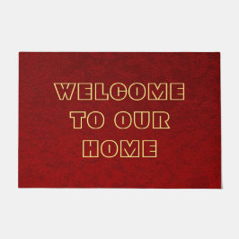 Personalisierter Willkommensdruck Zuhause Velvet T Fußmatte