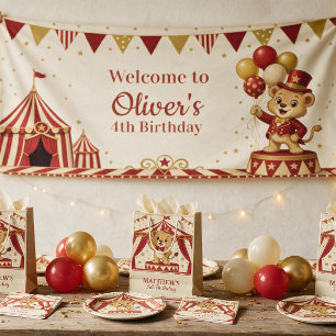 Personalisierter Willkommensgruß für einen Vintage Banner
