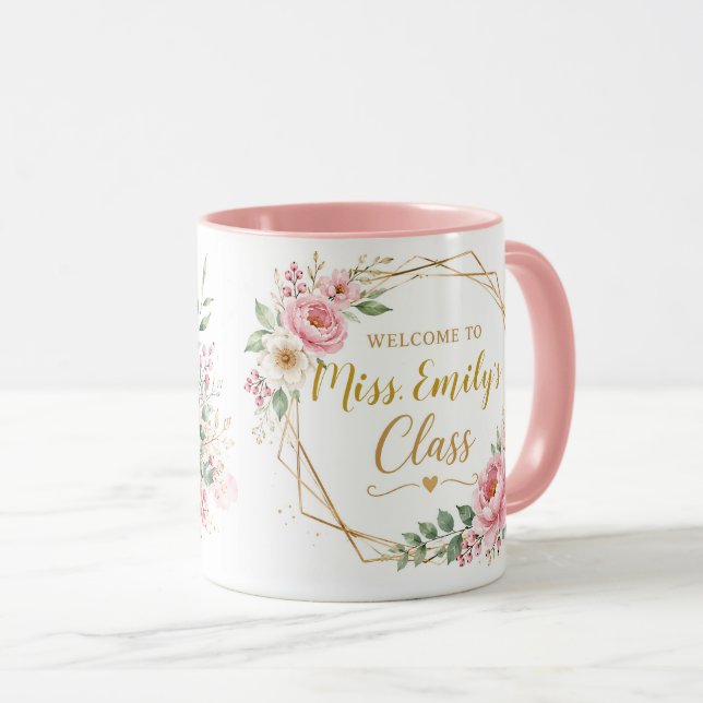 Personalisierter Willkommenslehrer-Kaffeebecher fü Tasse (VorderseiteRechts)