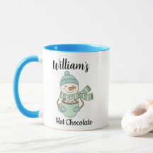 Personalisierter Winter-Heißgetränkebecher – Schne