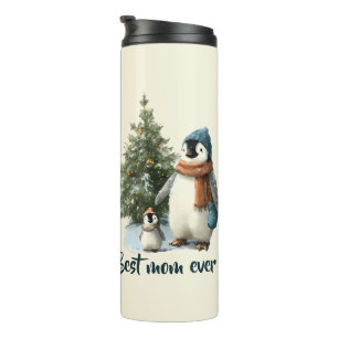 Personalisierter Winter-Pinguin „Beste Mutter alle Thermosbecher