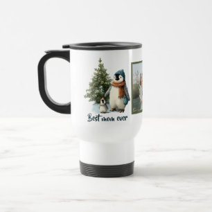 Personalisierter Winter-Pinguin „Beste Mutter über Reisebecher