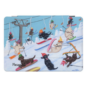 Personalisierter Winter-Spaß Ski fahrende iPad Pro Cover