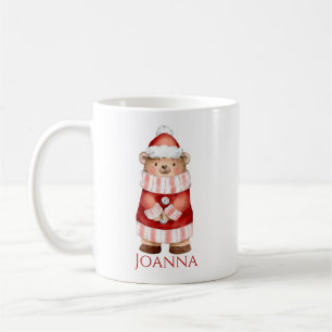 Personalisierter Winterbär-Kaffeebecher Kaffeetasse
