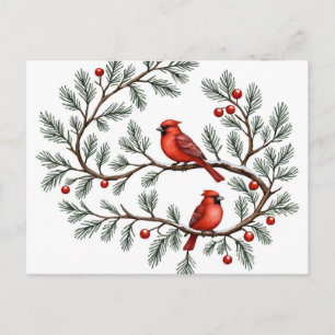 Personalisierter Winterkardinal-Feiertag, Weihnach Postkarte