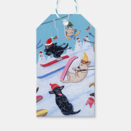 Personalisierter Winterspass Weihnachts-Skifahrer Geschenkanhänger