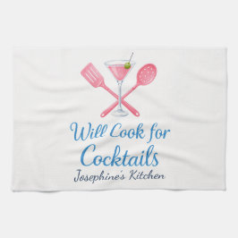 Personalisierter Wird Cocktails kochen Lustig Eleg Geschirrtuch