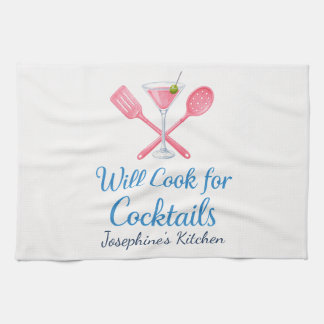 Personalisierter Wird Cocktails kochen Lustig Eleg Geschirrtuch